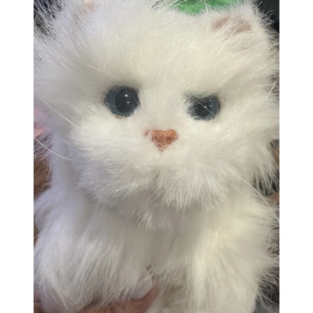 2009 Hasbro FurReal Friends Lulu Walking White Plush Kitten Kitty Cat 9